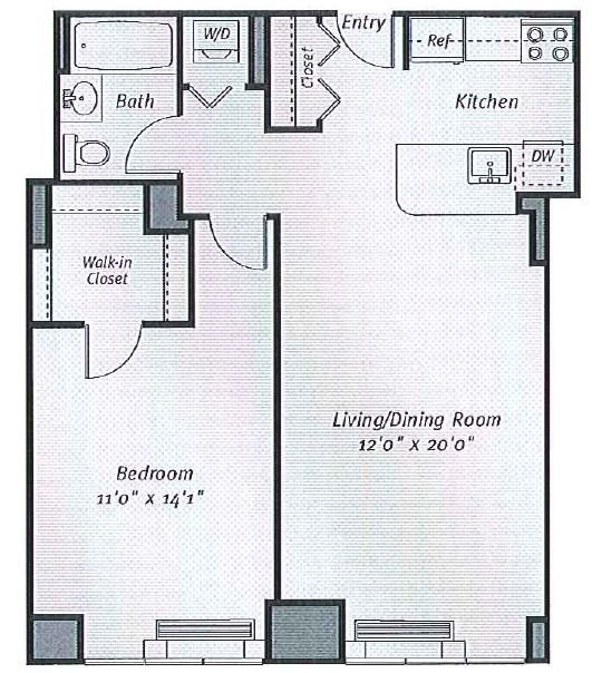 1 Bedroom 1 Bathroom Apartment for rent at Avalon Bowery Place in New York, NY