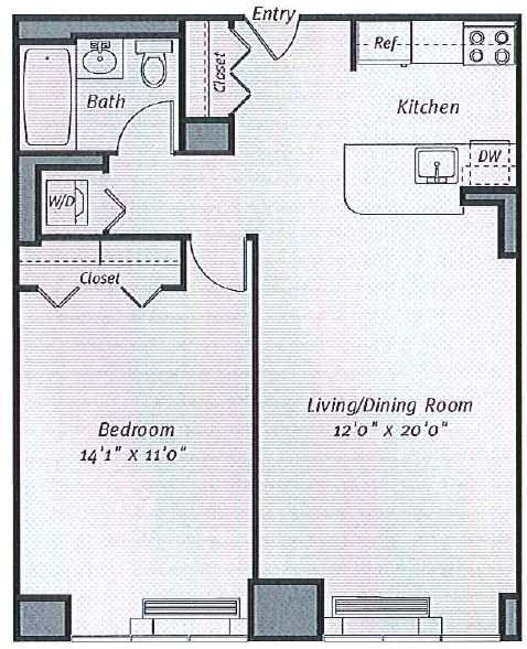 1 Bedroom 1 Bathroom Apartment for rent at Avalon Bowery Place in New York, NY