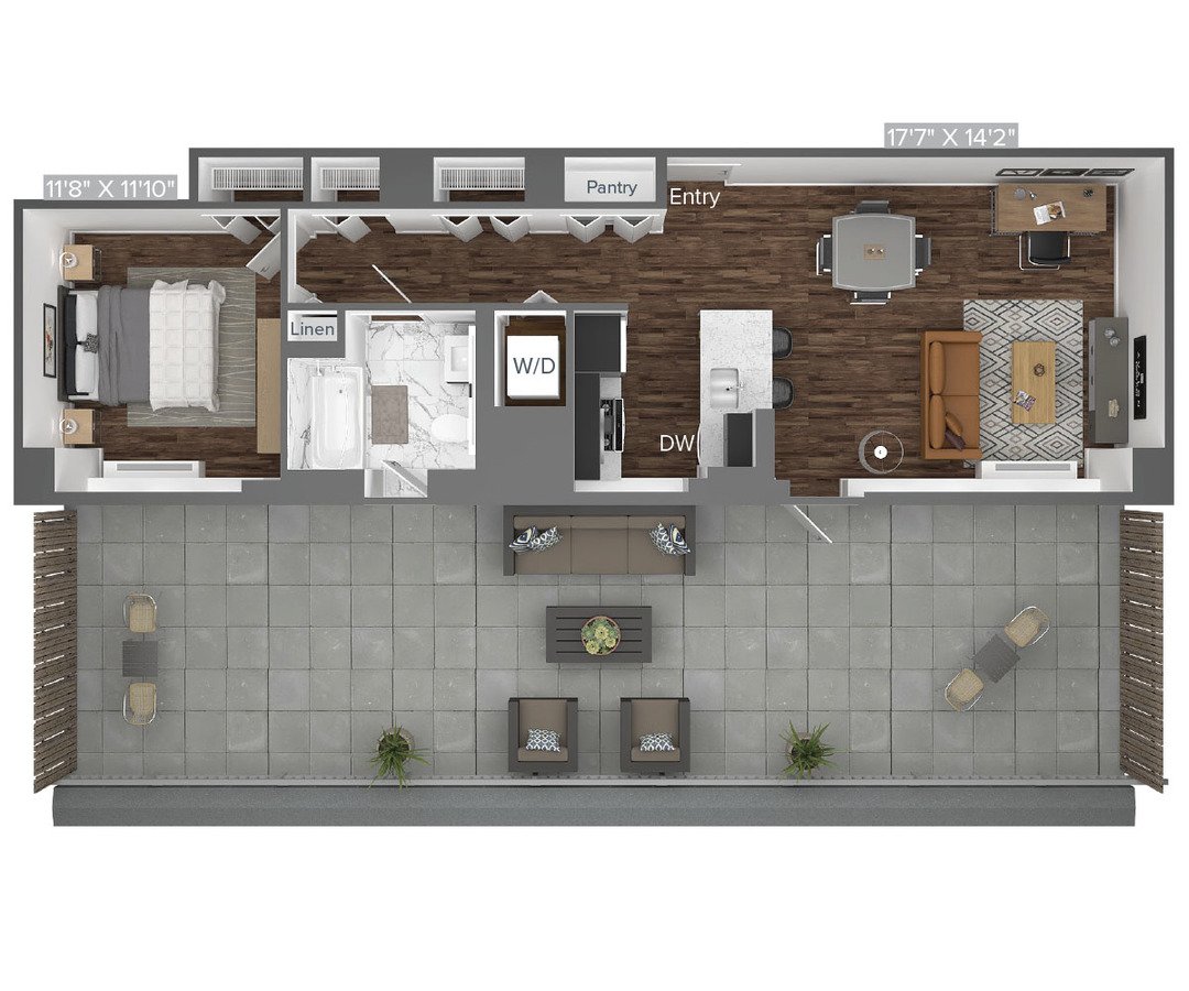 1 Bedroom 1 Bathroom Apartment for rent at Avalon Bowery Place in New York, NY