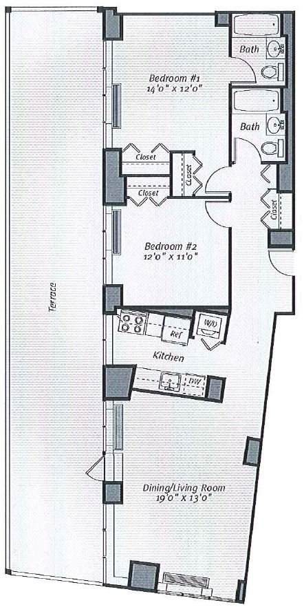 2 Bedrooms 2 Bathrooms Apartment for rent at Avalon Bowery Place in New York, NY