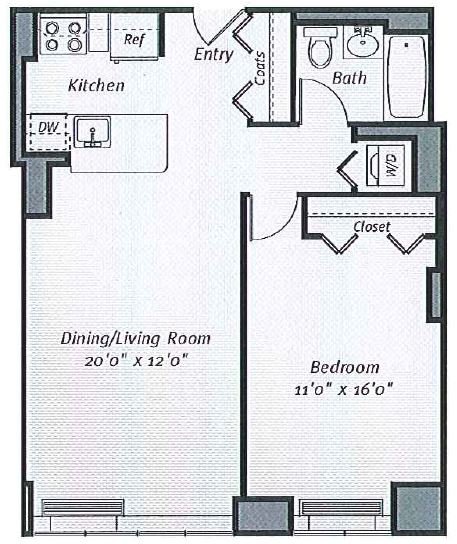 1 Bedroom 1 Bathroom Apartment for rent at Avalon Bowery Place in New York, NY