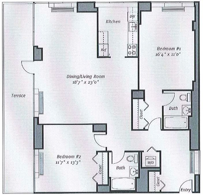 2 Bedrooms 2 Bathrooms Apartment for rent at Avalon Bowery Place in New York, NY