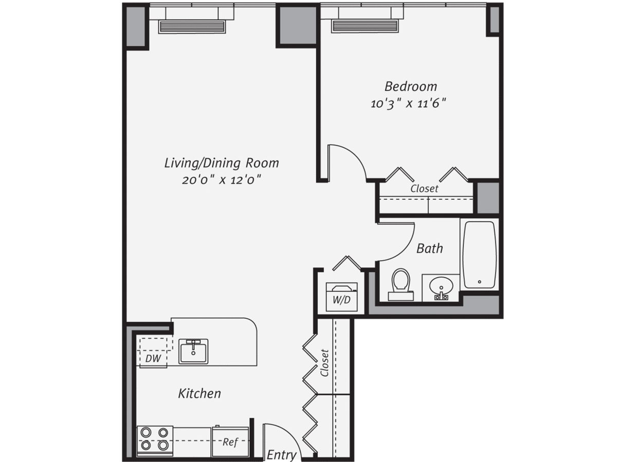 1 Bedroom 1 Bathroom Apartment for rent at Avalon Bowery Place in New York, NY