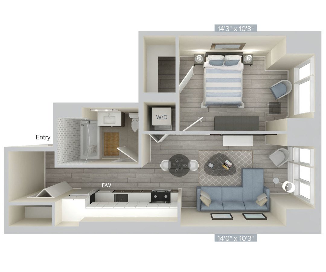1 Bedroom 1 Bathroom Apartment for rent at Avalon Brooklyn Bay in Brooklyn, NY
