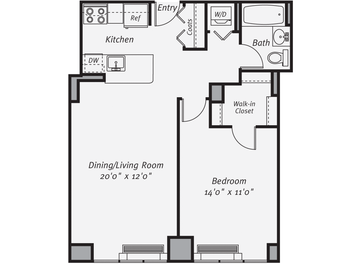 1 Bedroom 1 Bathroom Apartment for rent at Avalon Bowery Place in New York, NY