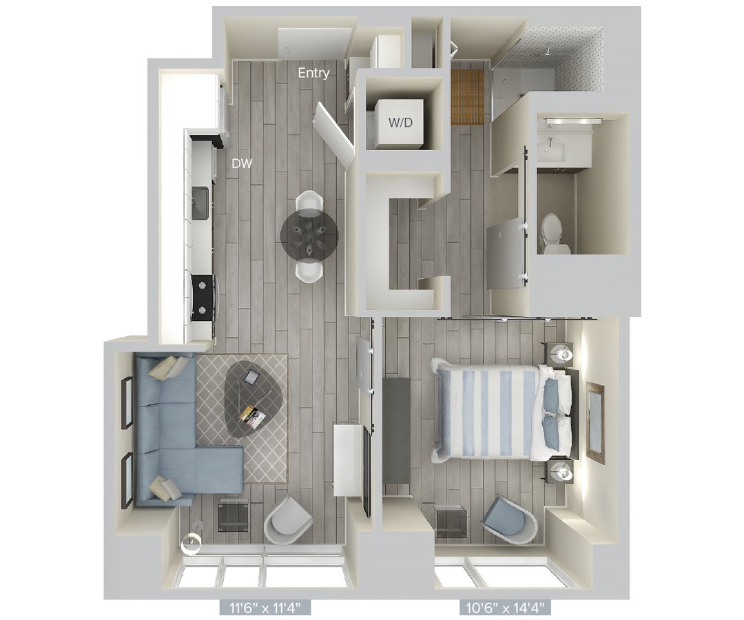 1 Bedroom 1 Bathroom Apartment for rent at Avalon Brooklyn Bay in Brooklyn, NY
