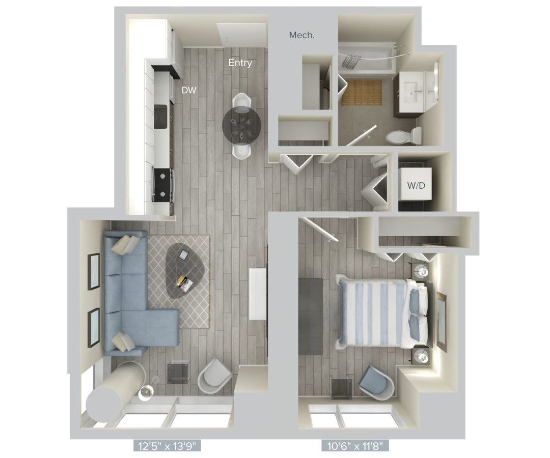 1 Bedroom 1 Bathroom Apartment for rent at Avalon Brooklyn Bay in Brooklyn, NY