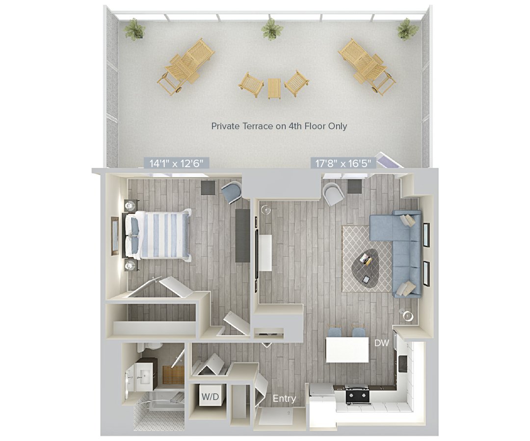 1 Bedroom 1 Bathroom Apartment for rent at Avalon Brooklyn Bay in Brooklyn, NY