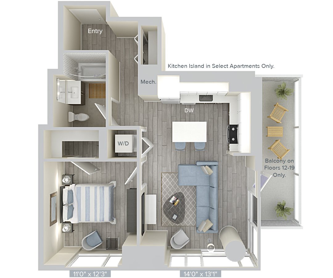 1 Bedroom 1 Bathroom Apartment for rent at Avalon Brooklyn Bay in Brooklyn, NY