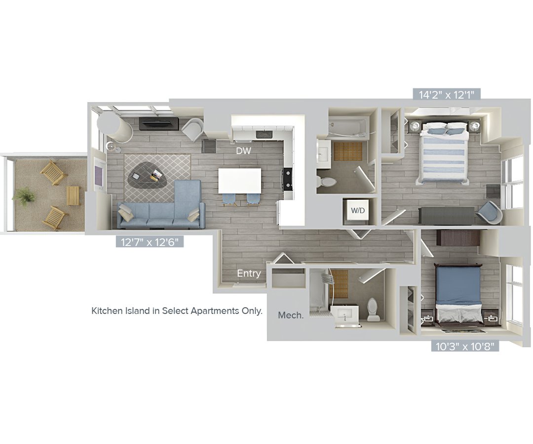 2 Bedrooms 2 Bathrooms Apartment for rent at Avalon Brooklyn Bay in Brooklyn, NY