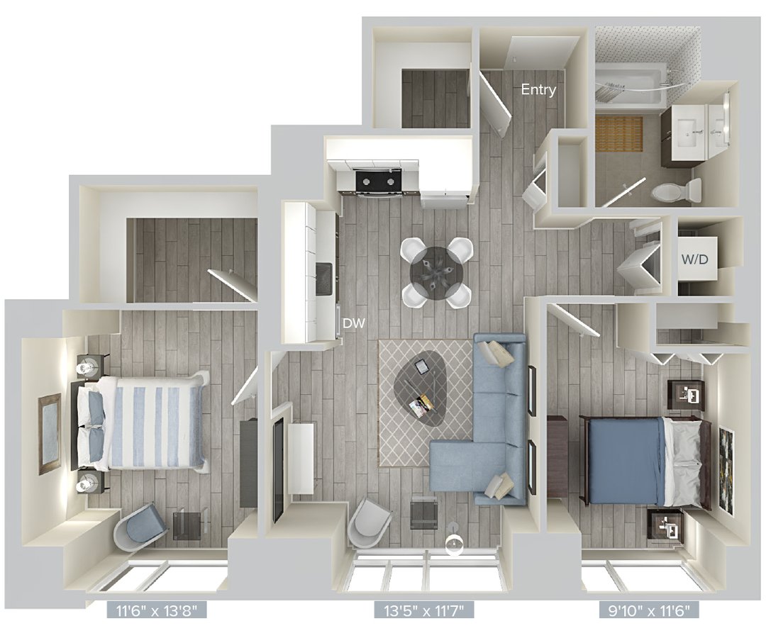 2 Bedrooms 1 Bathroom Apartment for rent at Avalon Brooklyn Bay in Brooklyn, NY