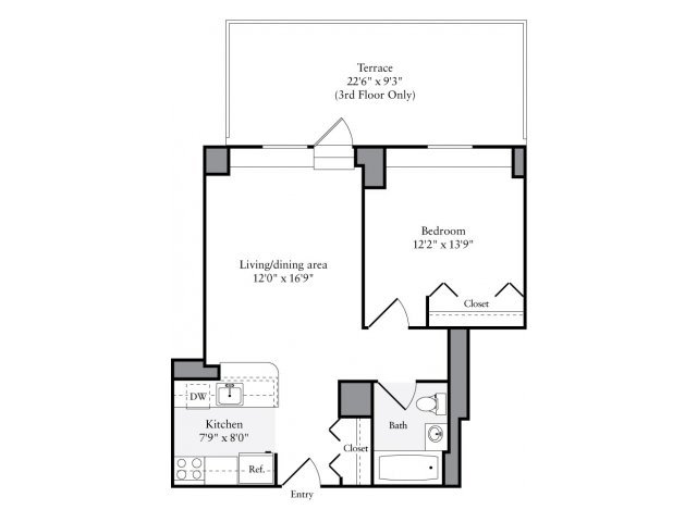 1 Bedroom 1 Bathroom Apartment for rent at Avalon Clinton in New York, NY