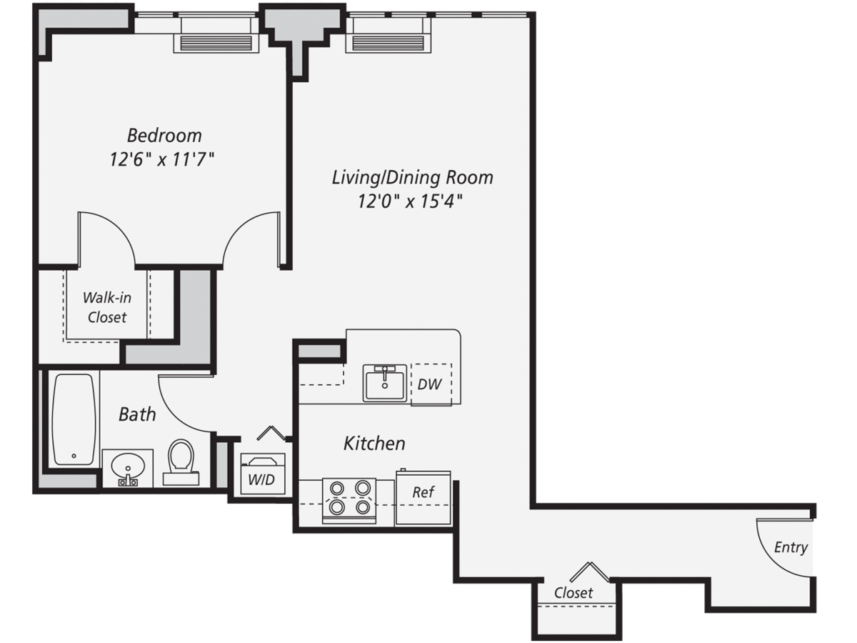 1 Bedroom 1 Bathroom Apartment for rent at AVA Fort Greene in Brooklyn, NY