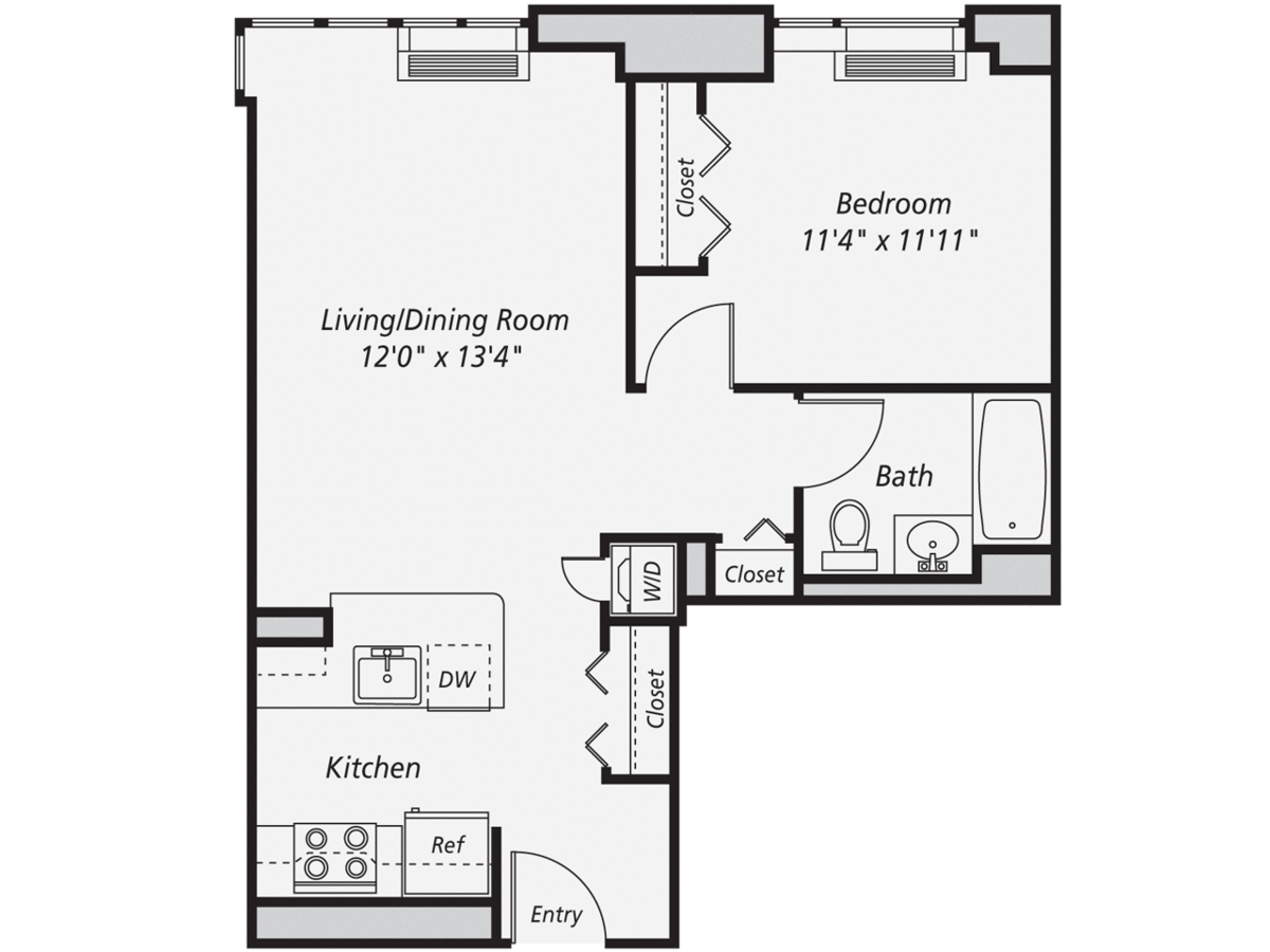 1 Bedroom 1 Bathroom Apartment for rent at AVA Fort Greene in Brooklyn, NY