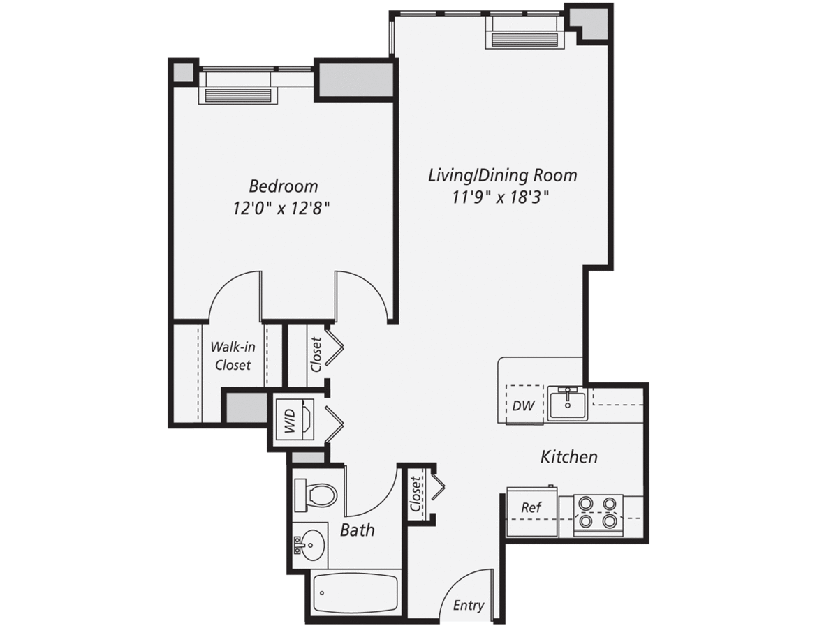 1 Bedroom 1 Bathroom Apartment for rent at AVA Fort Greene in Brooklyn, NY