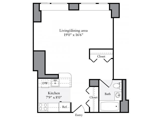 Studio 1 Bathroom Apartment for rent at Avalon Clinton in New York, NY