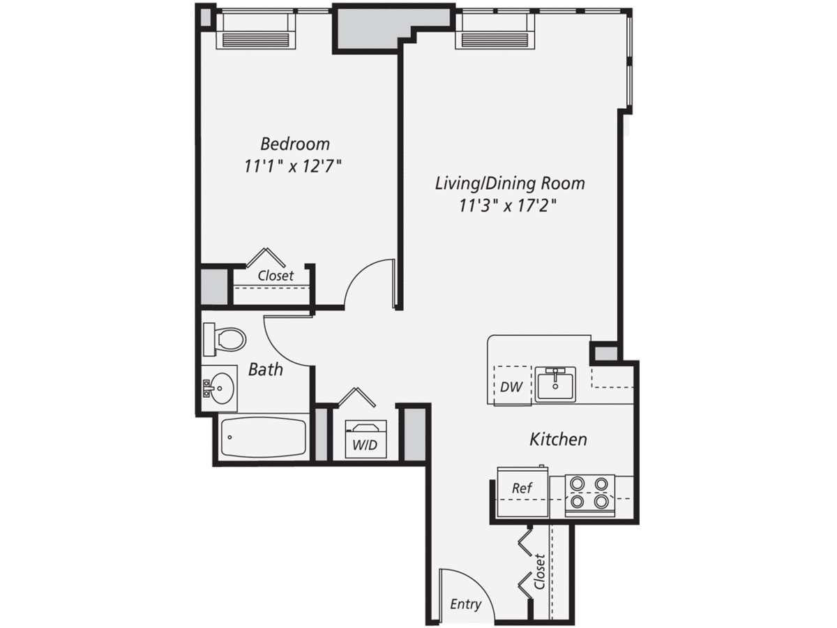 1 Bedroom 1 Bathroom Apartment for rent at AVA Fort Greene in Brooklyn, NY