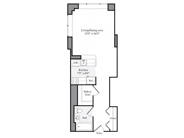 Studio 1 Bathroom Apartment for rent at Avalon Clinton in New York, NY