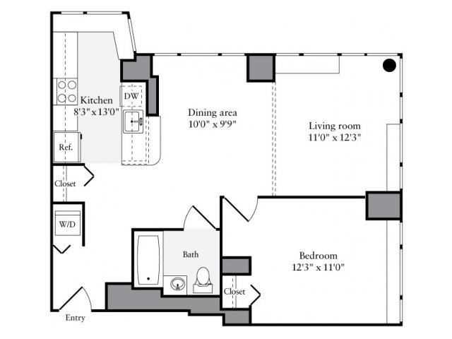 1 Bedroom 1 Bathroom Apartment for rent at Avalon Clinton in New York, NY