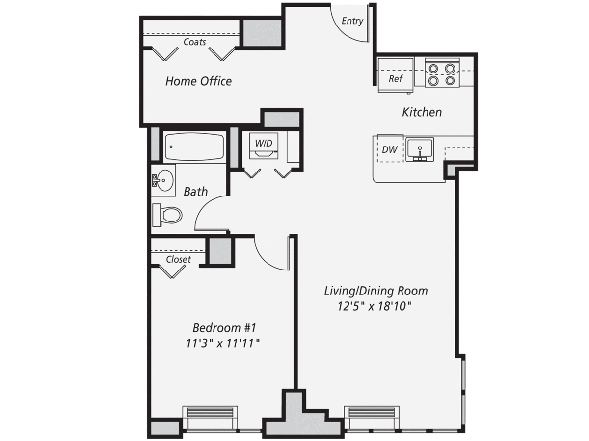 1 Bedroom 1 Bathroom Apartment for rent at AVA Fort Greene in Brooklyn, NY