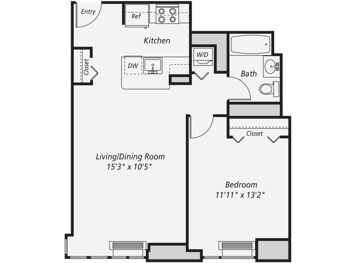 1 Bedroom 1 Bathroom Apartment for rent at AVA Fort Greene in Brooklyn, NY