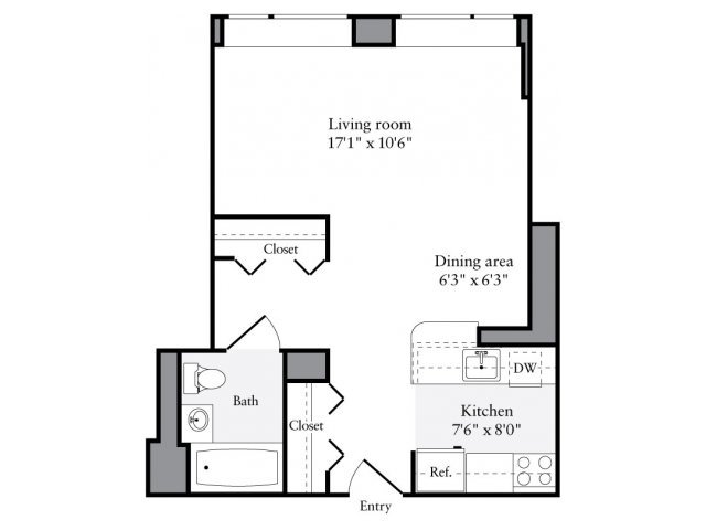 Studio 1 Bathroom Apartment for rent at Avalon Clinton in New York, NY