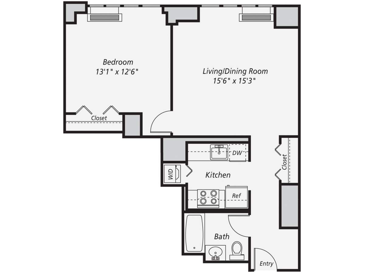 1 Bedroom 1 Bathroom Apartment for rent at AVA Fort Greene in Brooklyn, NY