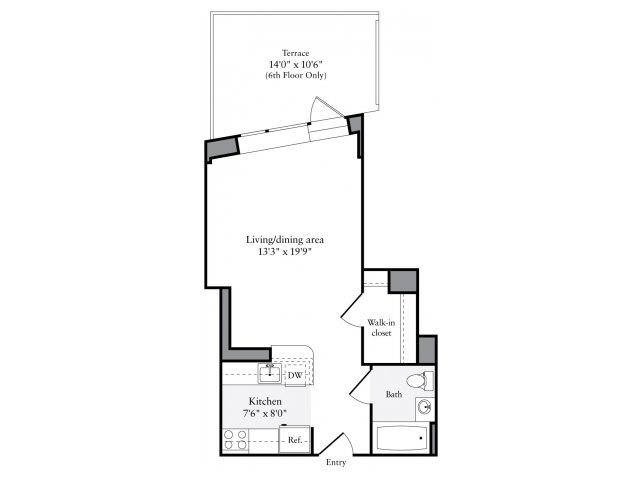 Studio 1 Bathroom Apartment for rent at Avalon Clinton in New York, NY