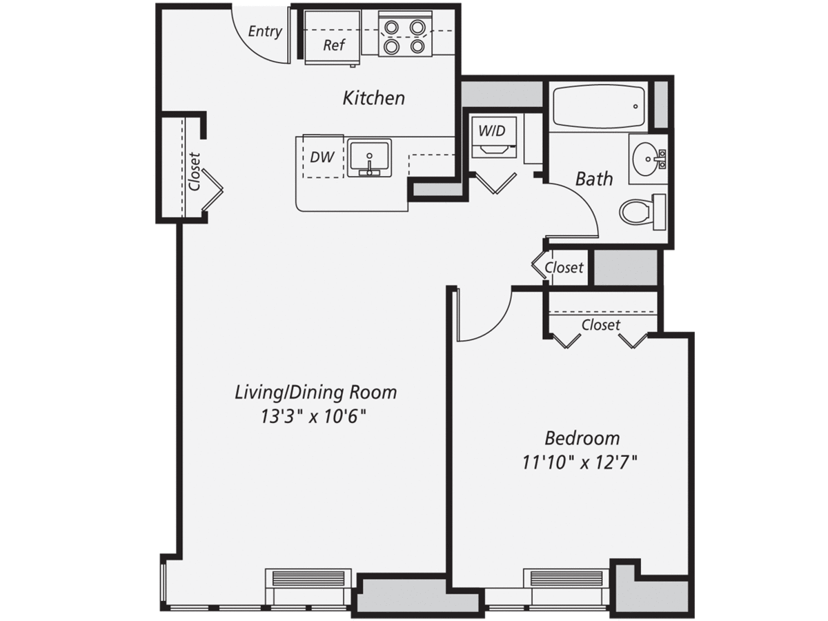 1 Bedroom 1 Bathroom Apartment for rent at AVA Fort Greene in Brooklyn, NY