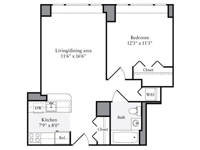 1 Bedroom 1 Bathroom Apartment for rent at Avalon Clinton in New York, NY