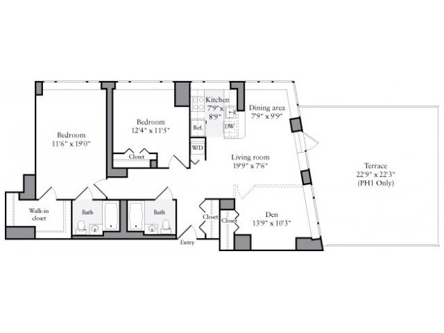 2 Bedrooms 2 Bathrooms Apartment for rent at Avalon Clinton in New York, NY