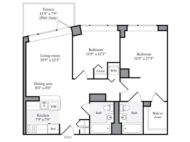 2 Bedrooms 2 Bathrooms Apartment for rent at Avalon Clinton in New York, NY