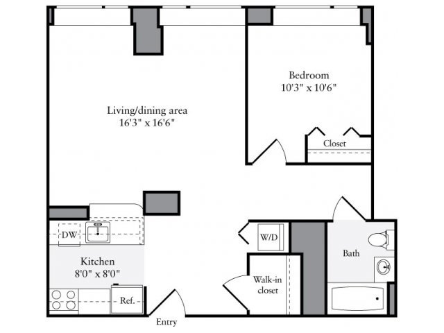 1 Bedroom 1 Bathroom Apartment for rent at Avalon Clinton in New York, NY