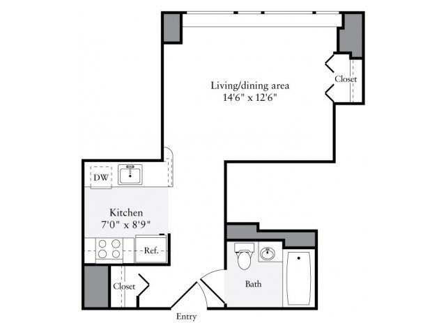 Studio 1 Bathroom Apartment for rent at Avalon Clinton in New York, NY