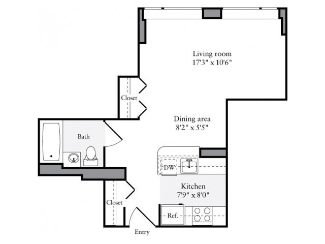 Studio 1 Bathroom Apartment for rent at Avalon Clinton in New York, NY