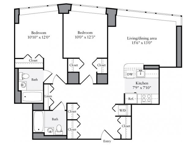2 Bedrooms 2 Bathrooms Apartment for rent at Avalon Clinton in New York, NY