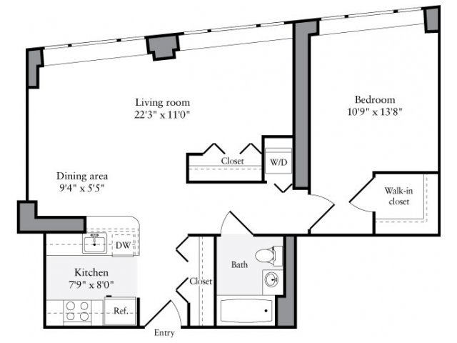 1 Bedroom 1 Bathroom Apartment for rent at Avalon Clinton in New York, NY