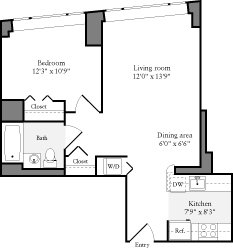 1 Bedroom 1 Bathroom Apartment for rent at Avalon Clinton in New York, NY