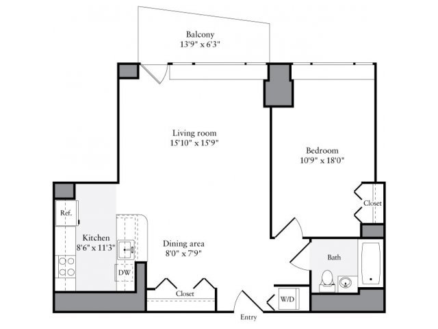 1 Bedroom 1 Bathroom Apartment for rent at Avalon Clinton in New York, NY