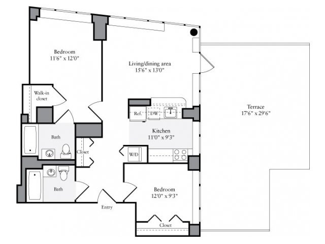 2 Bedrooms 2 Bathrooms Apartment for rent at Avalon Clinton in New York, NY