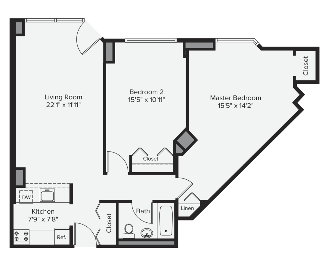 2 Bedrooms 1 Bathroom Apartment for rent at Avalon Midtown West in New York, NY