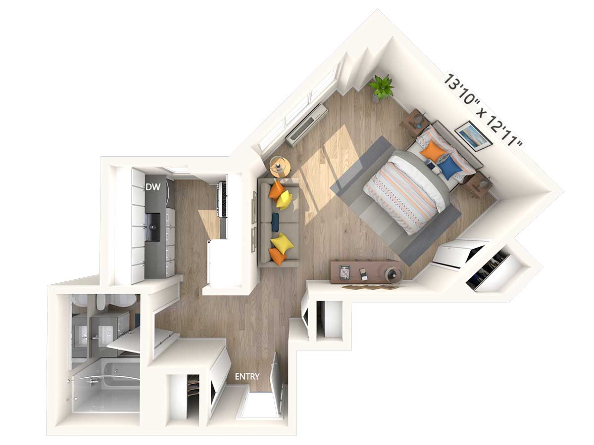 Studio 1 Bathroom Apartment for rent at Avalon Midtown West in New York, NY