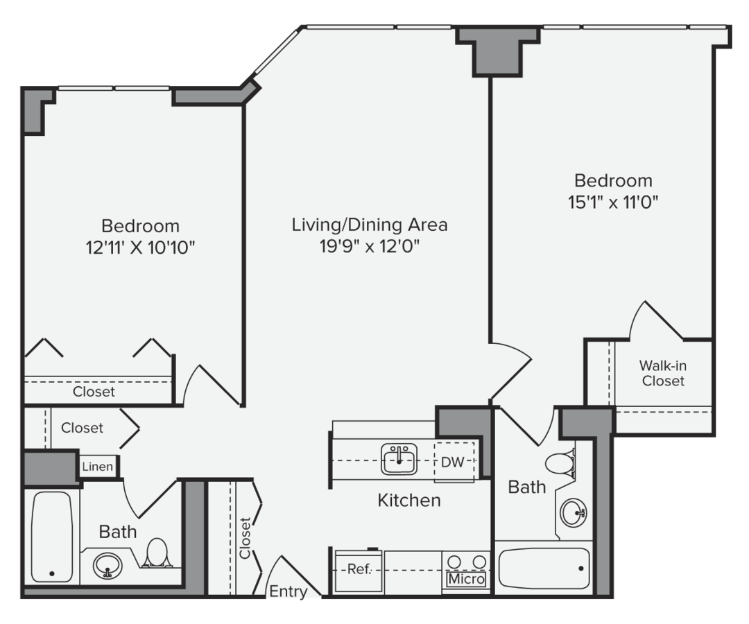 2 Bedrooms 2 Bathrooms Apartment for rent at Avalon Midtown West in New York, NY