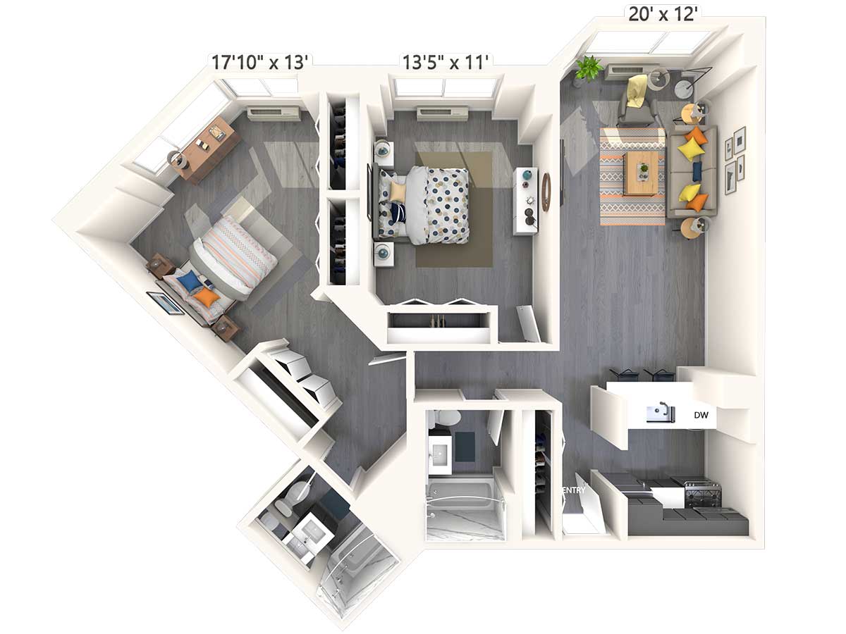 2 Bedrooms 2 Bathrooms Apartment for rent at Avalon Midtown West in New York, NY