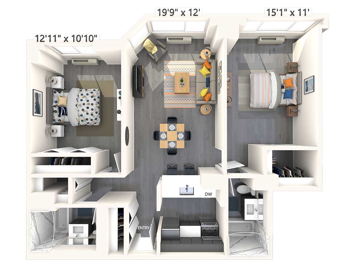 2 Bedrooms 2 Bathrooms Apartment for rent at Avalon Midtown West in New York, NY