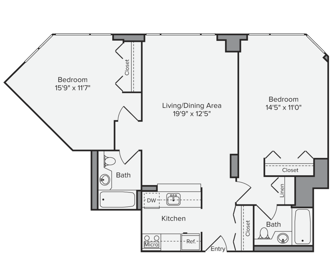 2 Bedrooms 2 Bathrooms Apartment for rent at Avalon Midtown West in New York, NY