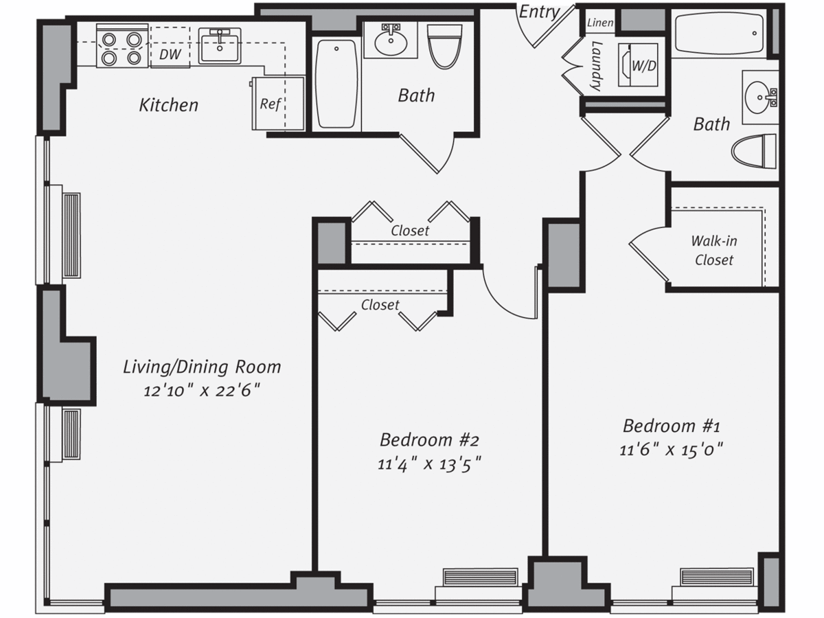 2 Bedrooms 2 Bathrooms Apartment for rent at Avalon Morningside Park in New York, NY