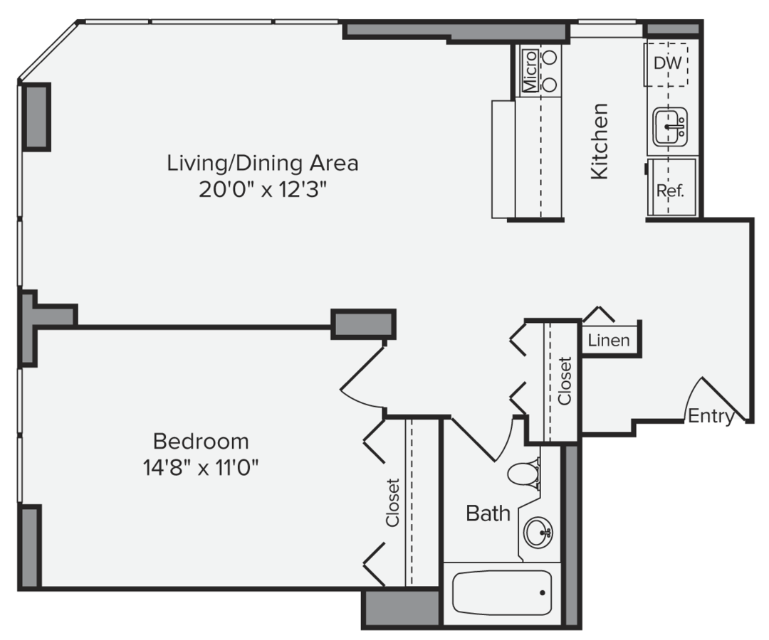 1 Bedroom 1 Bathroom Apartment for rent at Avalon Midtown West in New York, NY