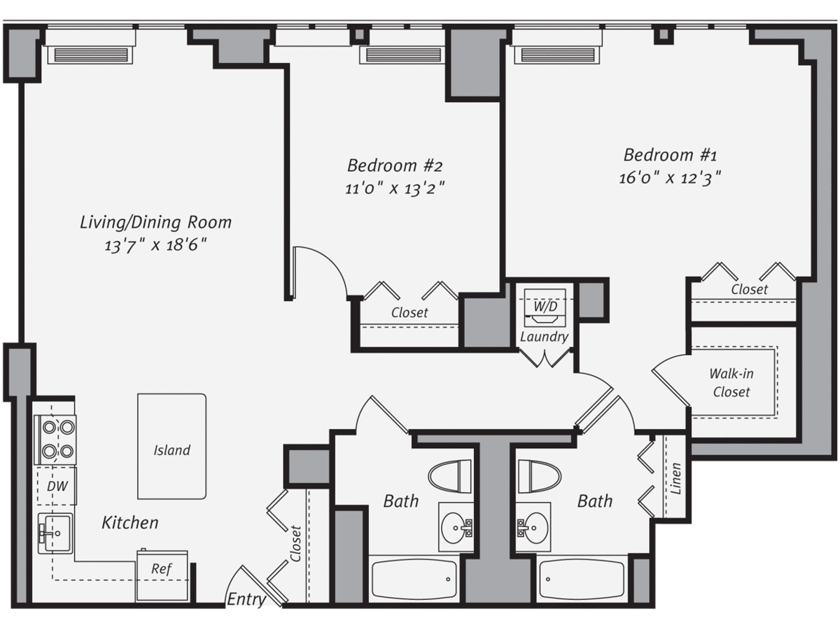 2 Bedrooms 2 Bathrooms Apartment for rent at Avalon Morningside Park in New York, NY