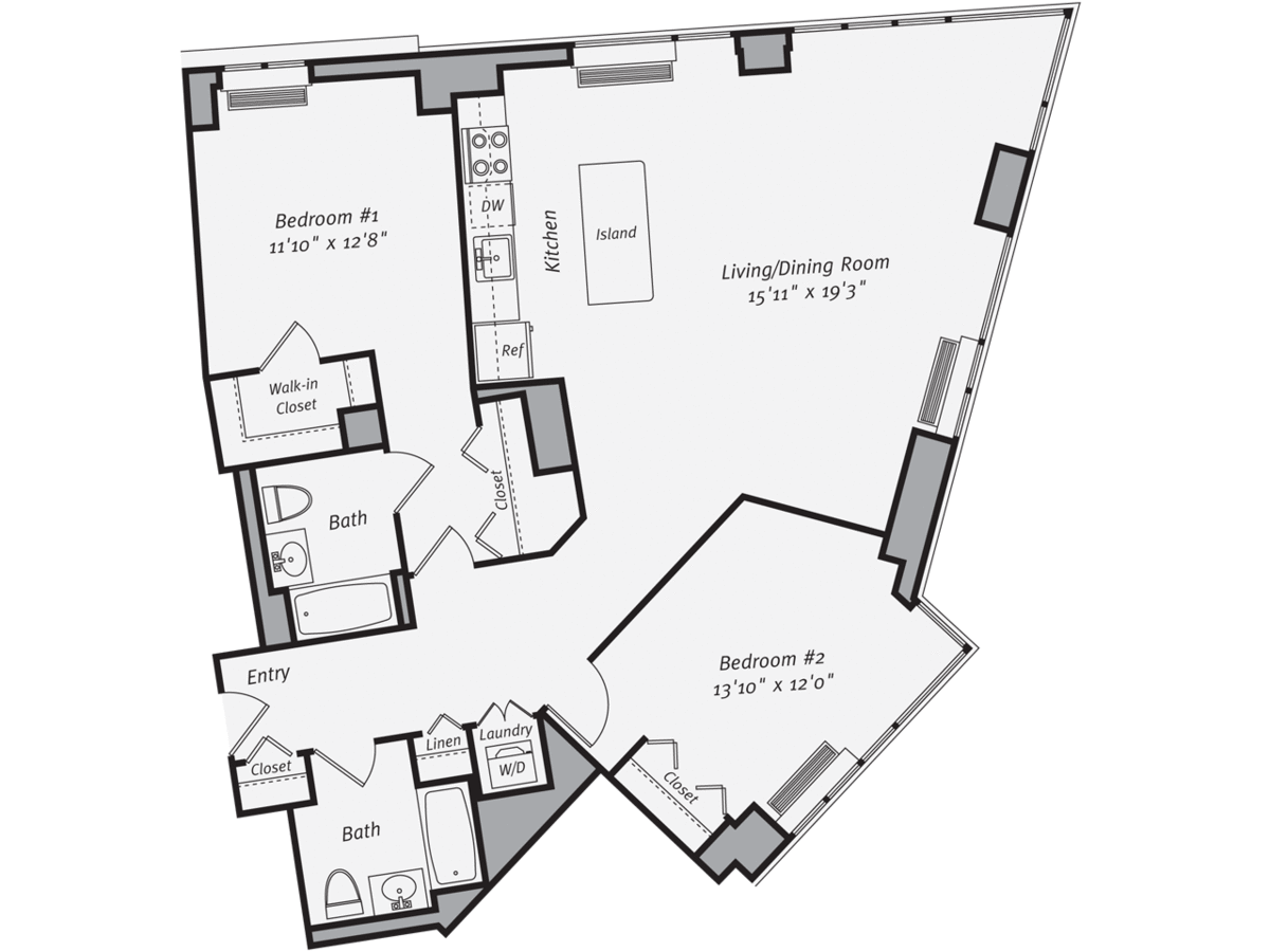 2 Bedrooms 2 Bathrooms Apartment for rent at Avalon Morningside Park in New York, NY